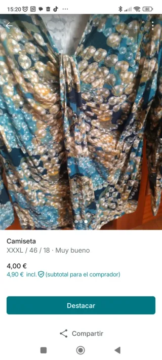 Camiseta ABSOLUT Azul/Verde Talla XXXL