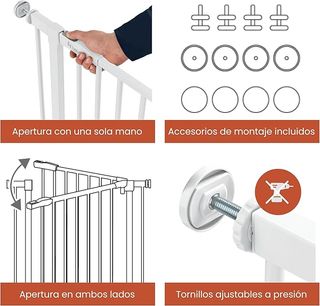 2 Barreras seguridad escaleras Hauck Clear Step 2