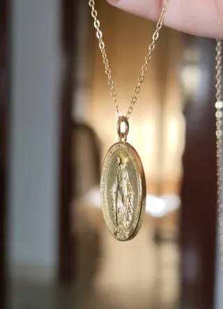 Colgante Virgen La Milagrosa Plata 925