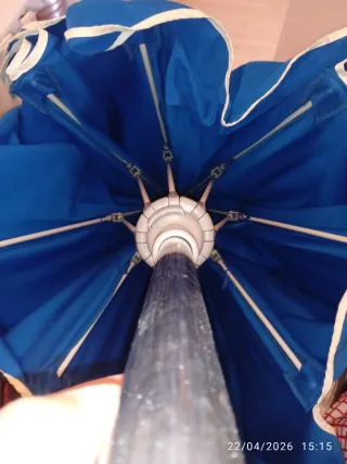 Parasol Jardín/Playa Azul Tamaño grande