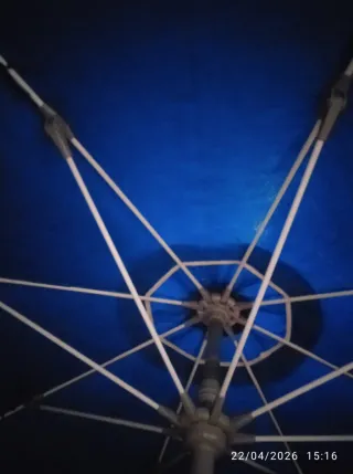 Parasol Jardín/Playa Azul Tamaño grande