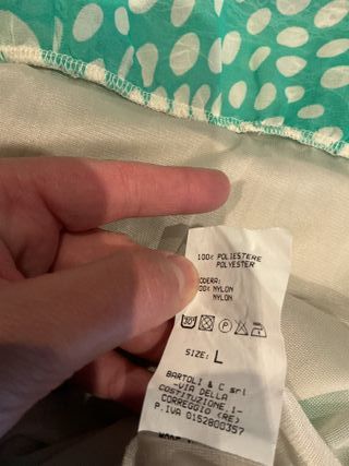 Vestito Bighet pois verde e bianco L