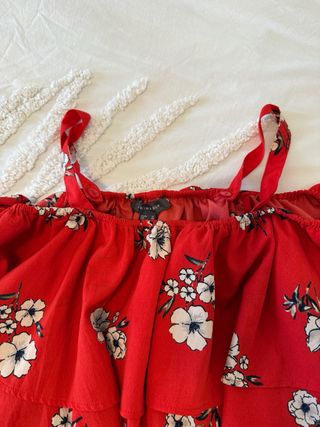 Vestito lungo floreale rosso Primark