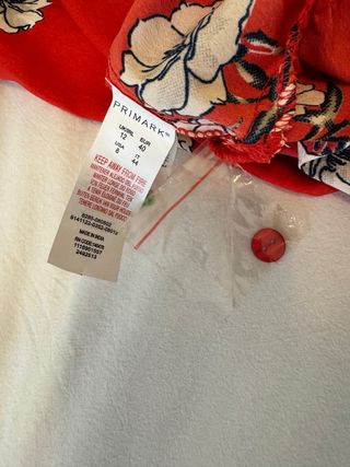 Vestito lungo floreale rosso Primark