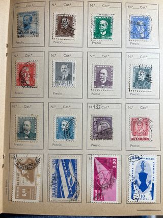 Lote Sellos Brasil y Costa Rica
