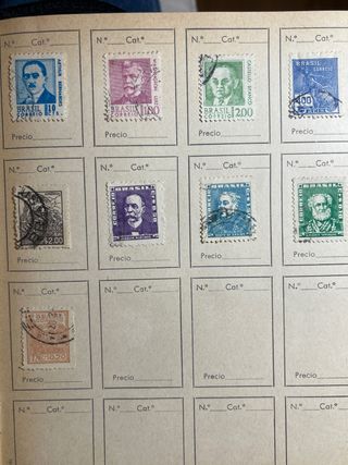 Lote Sellos Brasil y Costa Rica