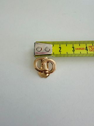 Pendientes Dior CD dorados clip vintage 80s