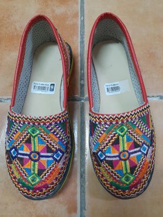 Zapatillas italianas de cuero artesanales de mujer