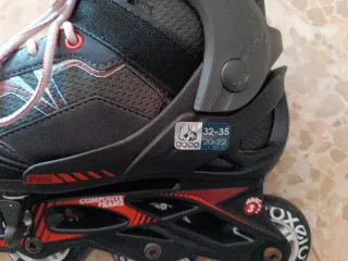 Patines en línea 32/35 negros y rojos