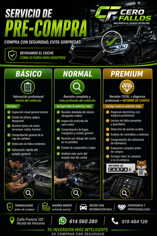 Servicio pre-compra de vehiculos
