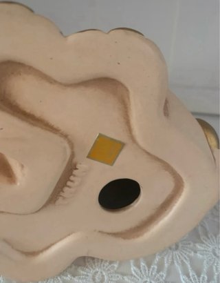 Elefante Thun Beige e Oro Ceramica