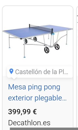 Mesa de ping pong Artengo con funda