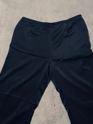 Pantalón raso cintura alta negro
