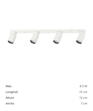 Lámpara Techo IKEA NYMANE Blanca