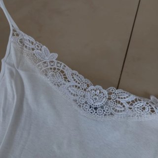 Set 3 canotte filo di scozia e pizzo donna tg 6