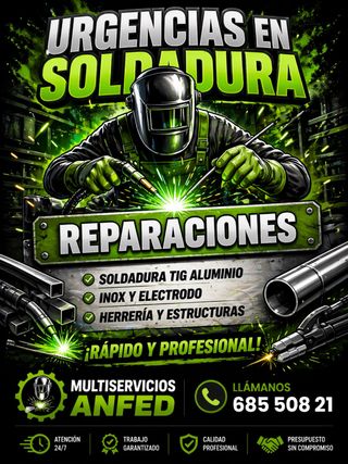 Reparaciones Soldadura TIG Aluminio Inox