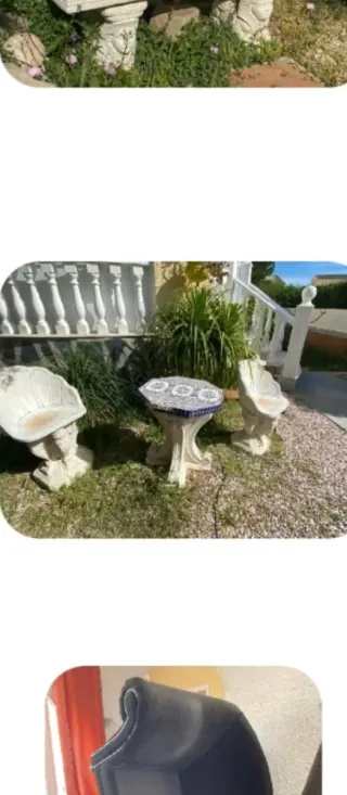 Mesa de cerámica y piedra