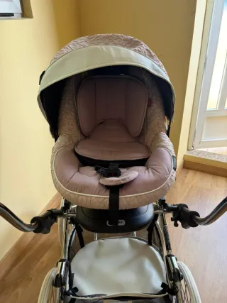 Trío Bebecar: Capazo, Silleta y Maxi Cosi Rosa
