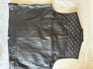 Chaleco de Cuero Race Rru 4XL Negro