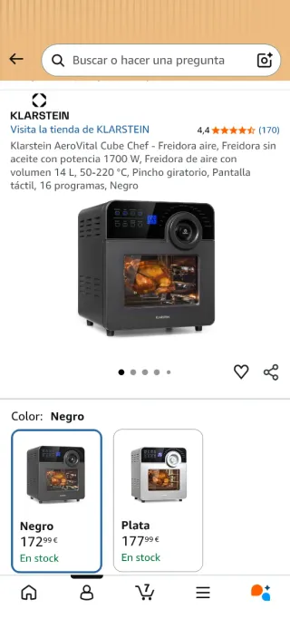 Horno freidora aire Klarstein