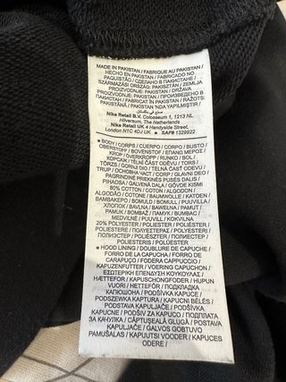 Sudadera Nike Club Negra Talla XL