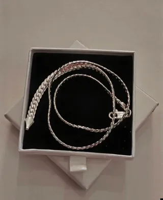 Collana Argento 925 Maglia Piatta