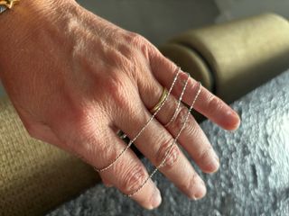 Cadena 50 cm Oro Blanco 18k.NO NEGOCIABLE
