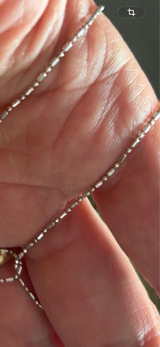 Cadena 50 cm Oro Blanco 18k.NO NEGOCIABLE