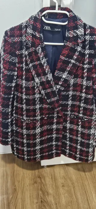 Chaqueta Zara cuadros M/38/10
