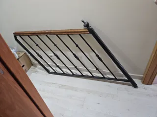 Barandilla de escalera madera y metal