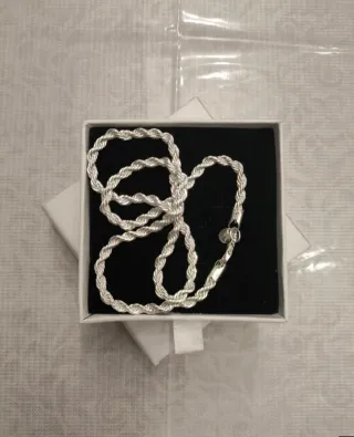 Collana Argento 925 Corda Intrecciata