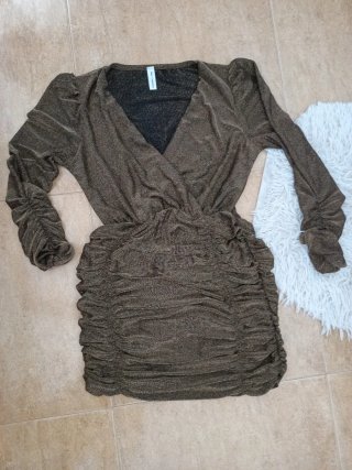 Vestido de punto hilo  a rayas Vestido escarchado