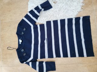 Vestido de punto hilo  a rayas Vestido escarchado