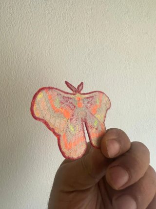 Toppa farfalla ricamata