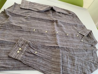 Camicia uomo FACIT collezione a righe marrone
