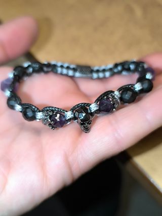 Bracciale PuraGioia Teschi Viola e Neri