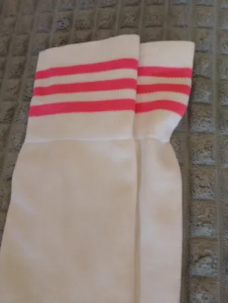 Calze da calcio Adidas rosa e bianche