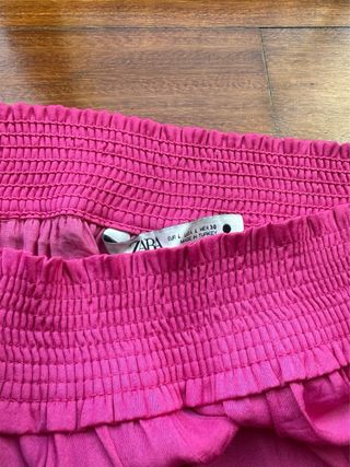 Pantalón rosa Zara cintura elástica