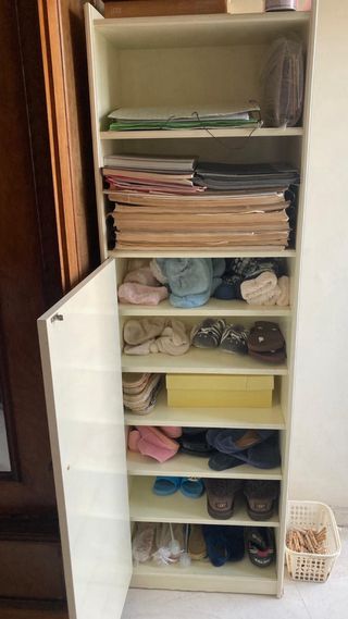 Armario, cómoda y zapatero color crema