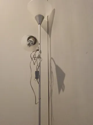 Lampadario argento e bianco