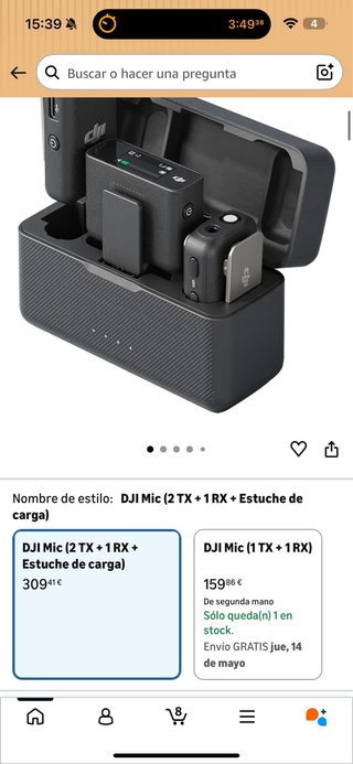 DJI Mic: 2 micros, receptor y estuche