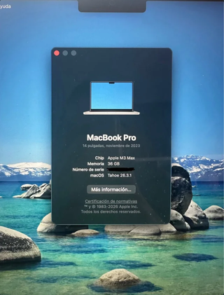MacBook Pro 14 M3 Max 36GB 1TB + Apple Care 1 año