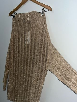 Vestido y falda Zara dorado talla única