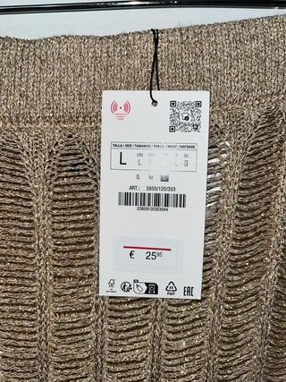 Vestido y falda Zara dorado talla única