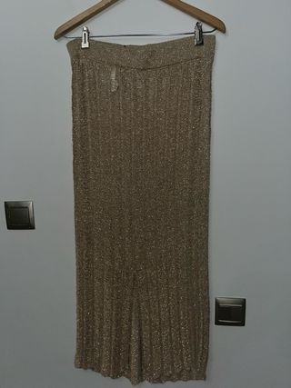 Vestido y falda Zara dorado talla única