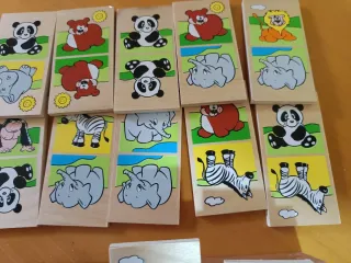 Dominó infantil animales, de madera