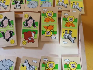 Dominó infantil animales, de madera