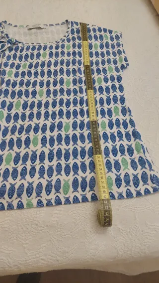 Camiseta mujer estampado peces XS