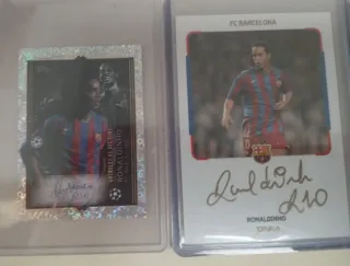 Lote Ronaldinho Autografiado Panini Topps
