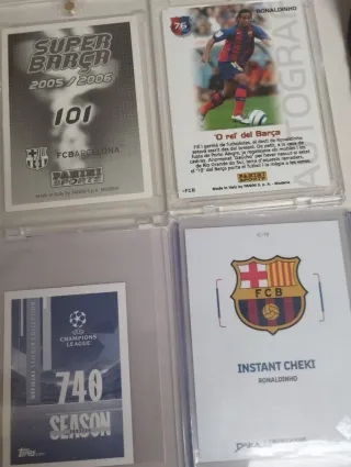 Lote Ronaldinho Autografiado Panini Topps